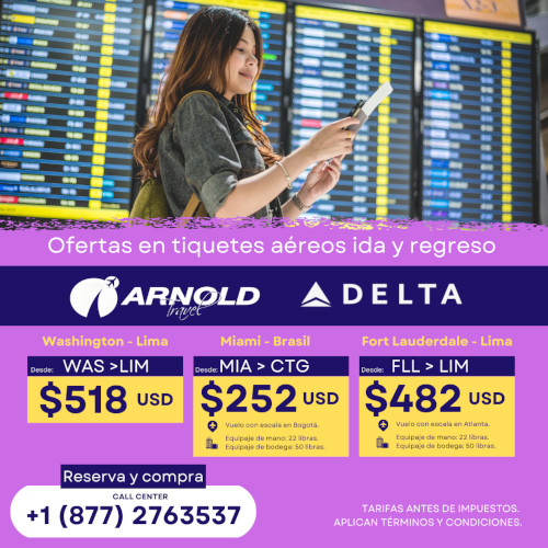 Tiquetes en Promoción DELTA Air Lines
